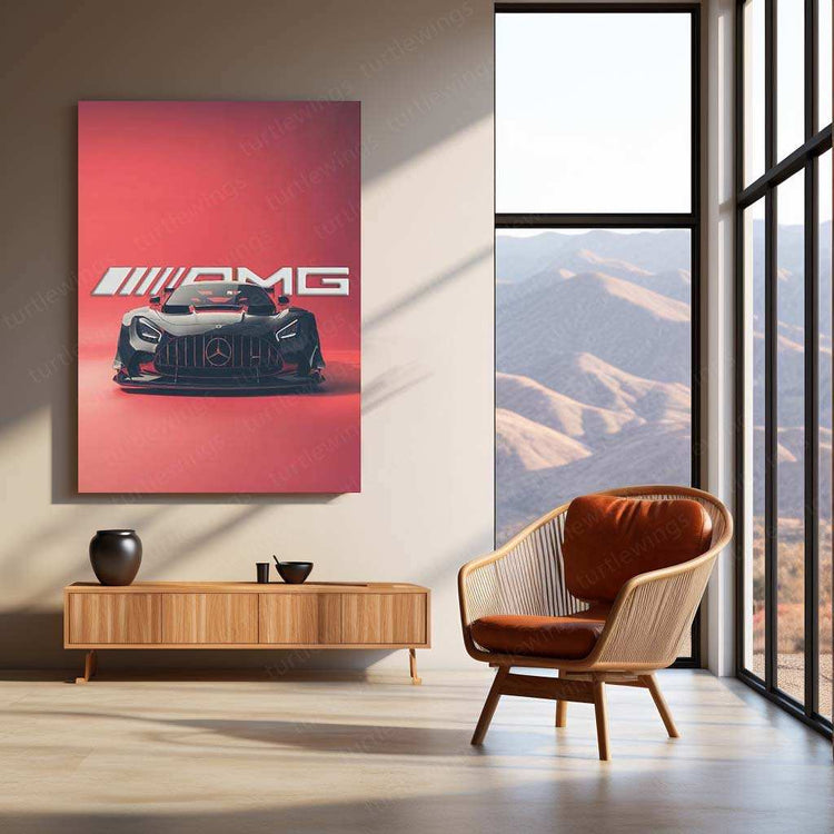 Mercedes-AMG Metal Poster – Luxury Performance Car Wall Art - TURTLEWINGS 