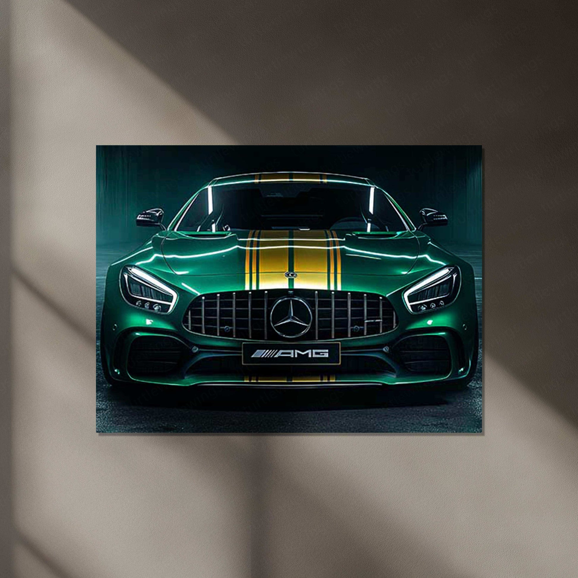 Mercedes Racing Neon LED Metal Poster â High-Performance Motorsport Wall Art - TURTLEWINGS 