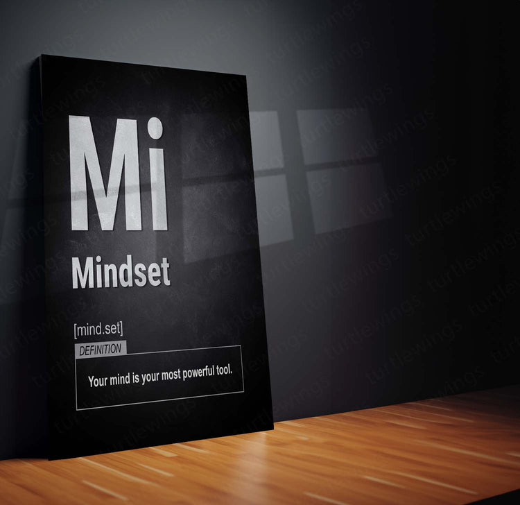 Set of 3 Metal Posters: Motivation Series - Mindset, Discipline, Focus