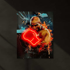 Mike Tyson Neon LED Metal Poster