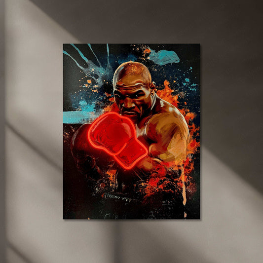 Mike Tyson Neon LED Metal Poster - TURTLEWINGS 