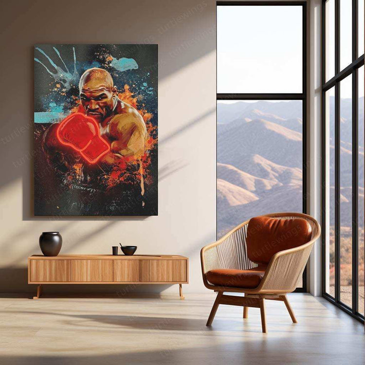 Mike Tyson Neon LED Metal Poster - TURTLEWINGS 