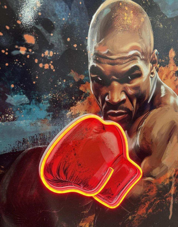 Mike Tyson Neon LED Metal Poster - TURTLEWINGS 