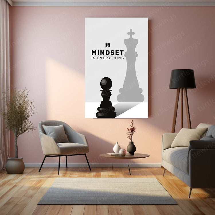 "Mindset Is Everything" Metal Poster | Inspirational Quote | High-Quality Metal Print