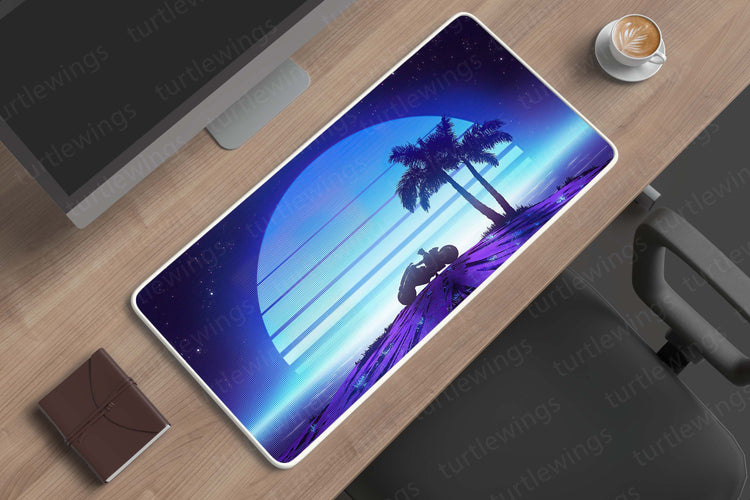 Moon Night Minimalist Deskmat