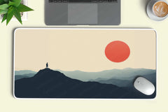 Mountains Sunrise Minimalist Deskmat