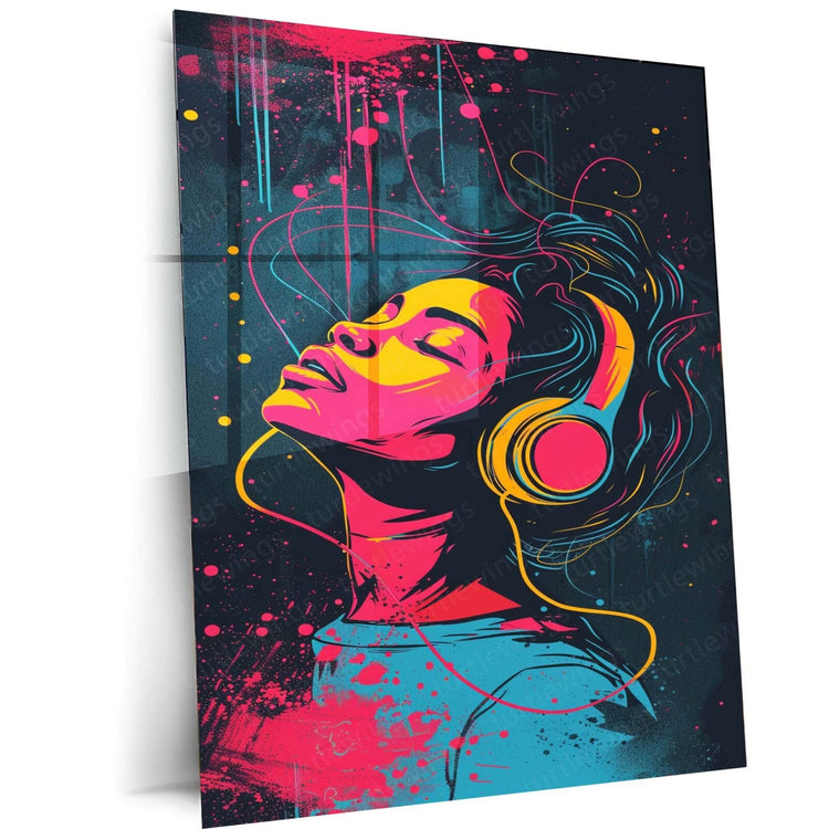 Harmony in Motion: Music Art Metal Poster | Turtlewings Melodic Collection