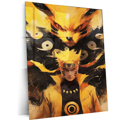 Naruto Metal Poster | Naruto Uzumaki Anime Wall Art | Hokage Ninja Decor