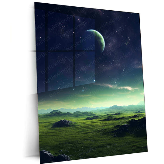 Nature Abstract Metal Poster – Stunning Abstract Nature Wall Art | Serene Greenery & Earth Tones 2