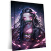 Nezuko Kamado Metal Poster – Demon Slayer’s Fiery Protector | Stunning Nezuko Anime Wall Art