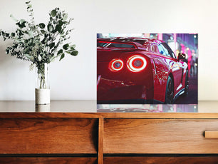 Nissan R35 GTR Neon LED Metal Frame â Ultimate Sports Car Wall Art 2 - TURTLEWINGS 