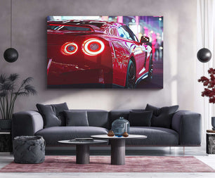 Nissan R35 GTR Neon LED Metal Frame â Ultimate Sports Car Wall Art 2 - TURTLEWINGS 