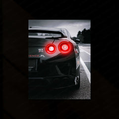 Nissan R35 GTR Neon LED Metal Frame â Ultimate Sports Car Wall Art 1