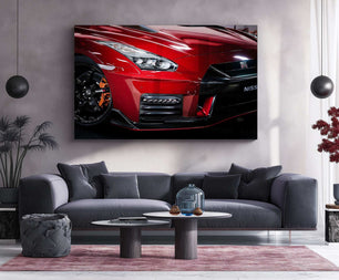 Nissan GT-R R35 Neon LED Metal Poster â JDM Supercar Wall Art for Racing Enthusiasts - TURTLEWINGS 