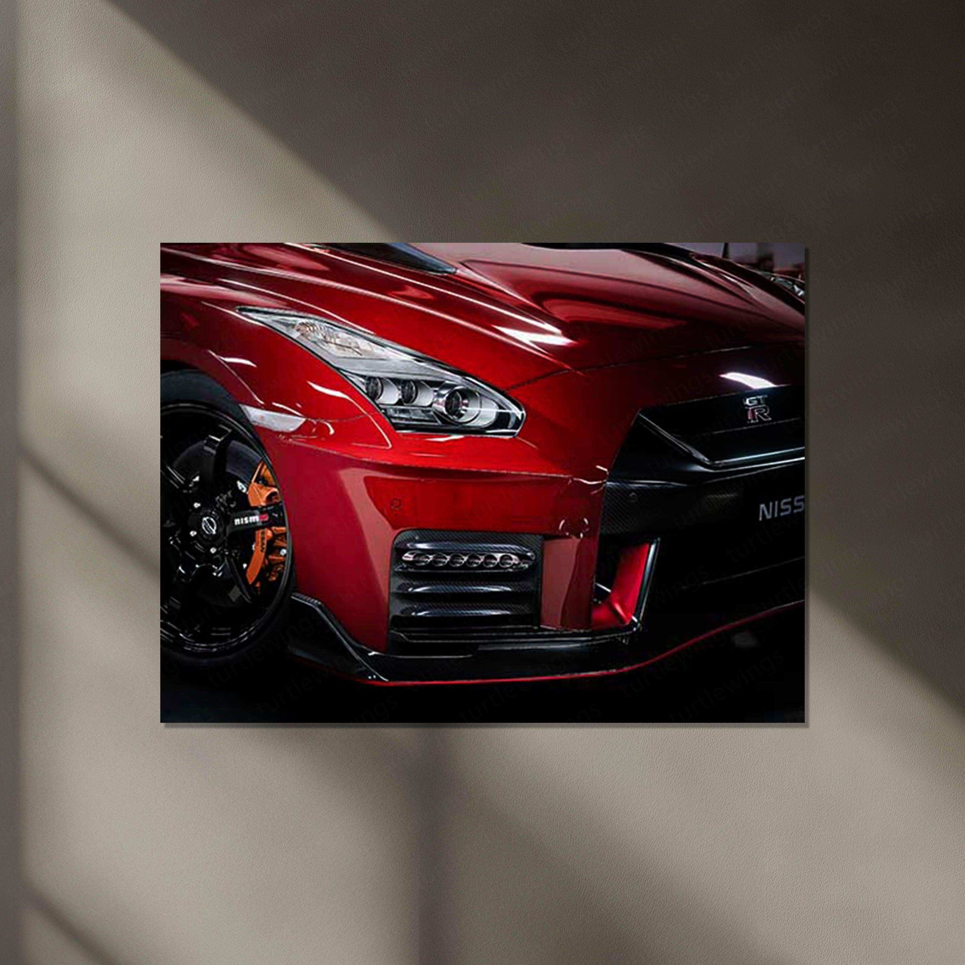 Nissan GT-R R35 Neon LED Metal Poster â JDM Supercar Wall Art for Racing Enthusiasts - TURTLEWINGS 