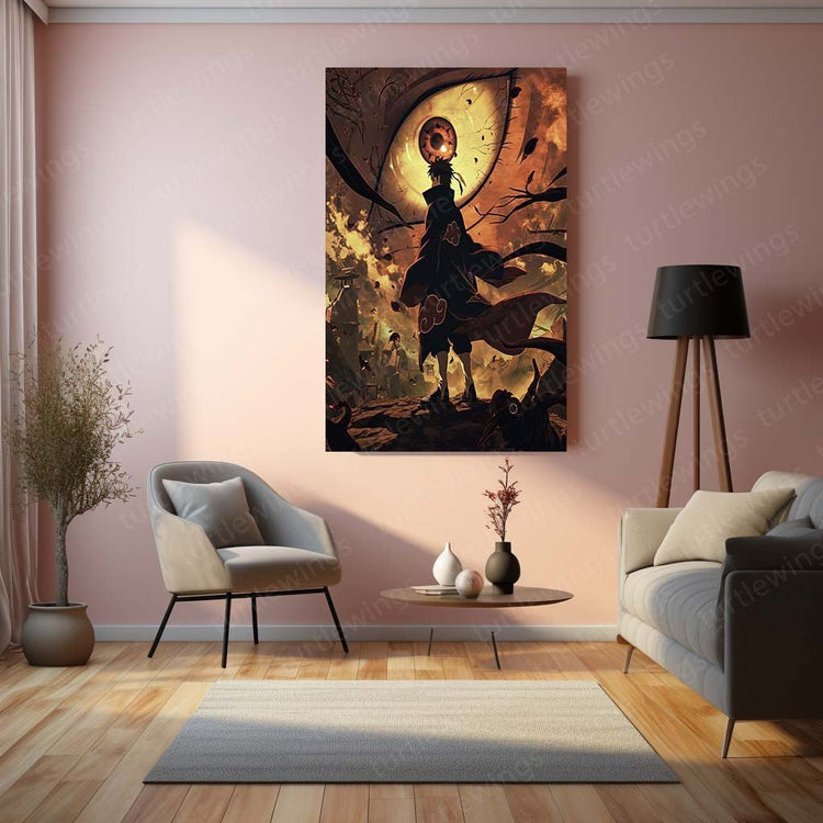 Masked Sorrow - Obito Uchiha Naruto Anime Metal Poster | Shinobi Wall Art | HD Quality 03