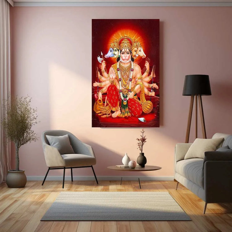 panchamukhi-hanuman-metal poster - TURTLEWINGS 