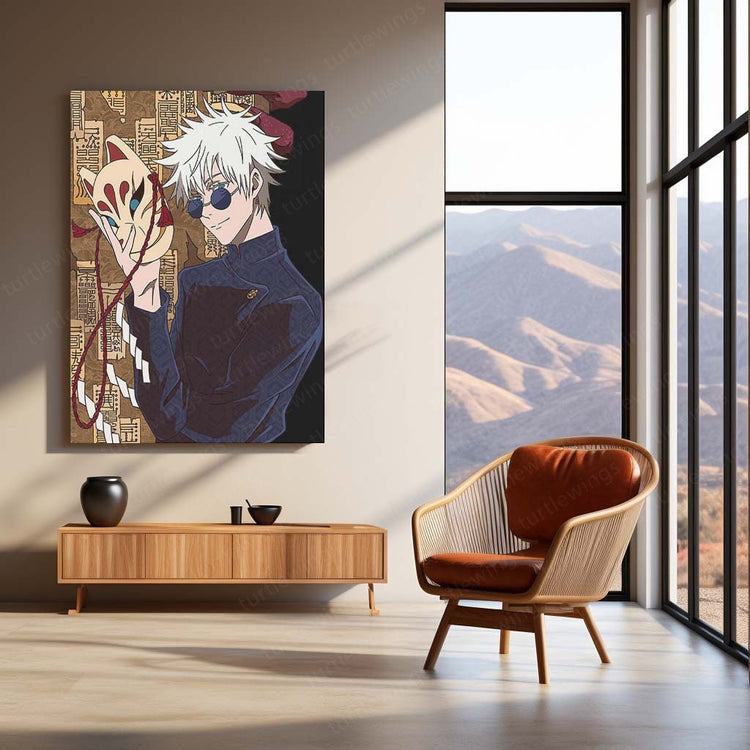 Gojo Metal Poster | Jujutsu Kaisen Wall Art | HD Print