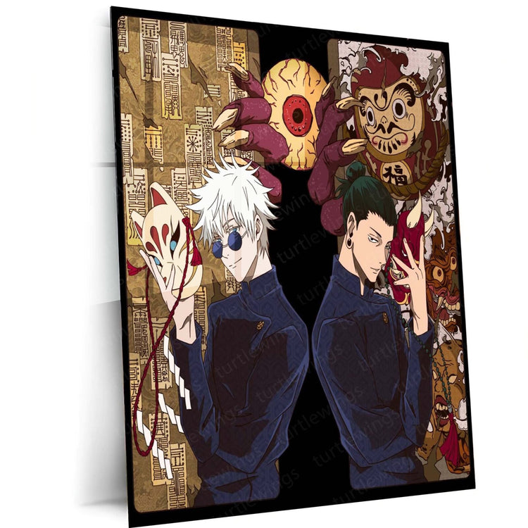 Gojo x Geto Metal Poster | Jujutsu Kaisen Wall Art | HD Print