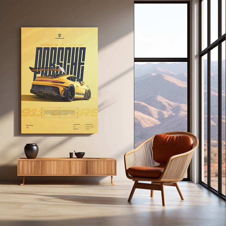 Porsche 911 GT RS Metal Poster - TURTLEWINGS 