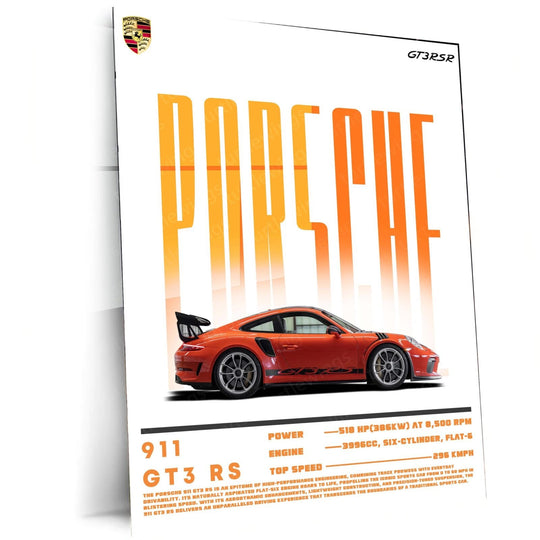 Porsche 911 Iconic Metal Poster