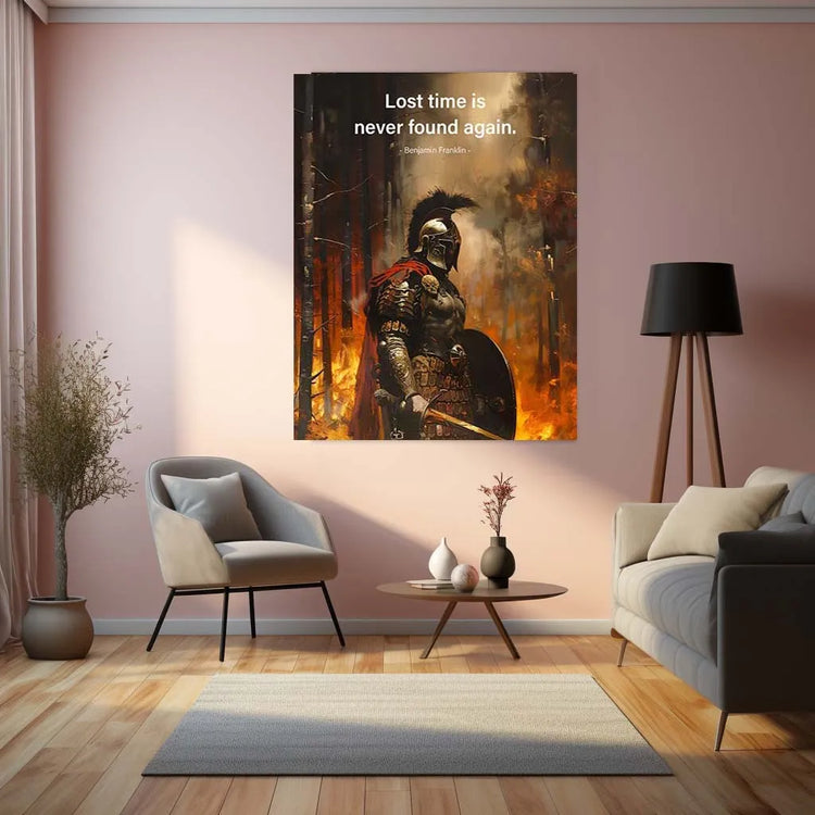 Spartan Warrior Metal Poster – "Molon Labe" Quote - TURTLEWINGS 