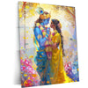 Radha Krishna Metal Poster – Divine Love in CGI | Sacred Radha Krishna Wall Art 2