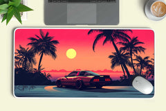 Retro Car Beach Deskmat