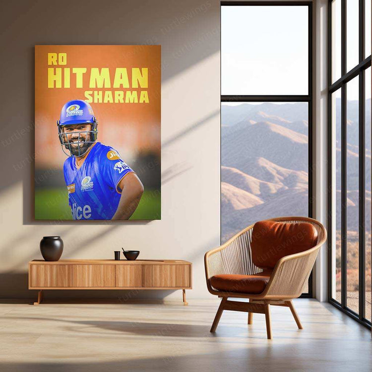 Rohit Sharma Metal Poster – The Hitman of Indian Cricket - TURTLEWINGS 