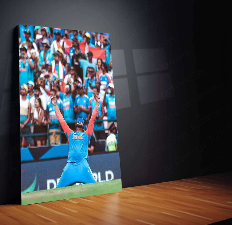 Rohit Sharma Celebration Metal Poster – Hitman’s Iconic Moments - TURTLEWINGS 