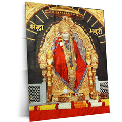 Sai Baba Metal Poster – Divine Blessings & Wisdom 2