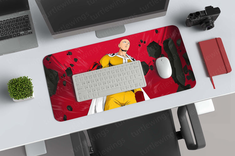 Saitama One Punch Man Deskmat | Hero for Fun Design