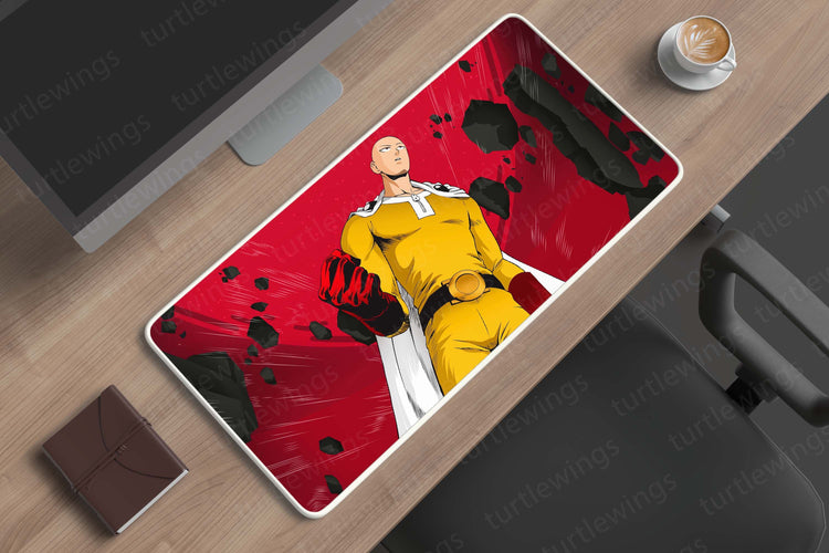 Saitama One Punch Man Deskmat | Hero for Fun Design