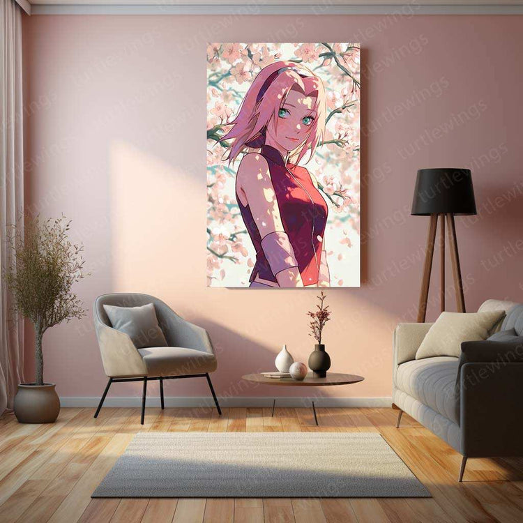 Sakura Haruno Metal Poster – Naruto | Beautiful Ninja Artwork | Inspirational Wall Decor - TURTLEWINGS 