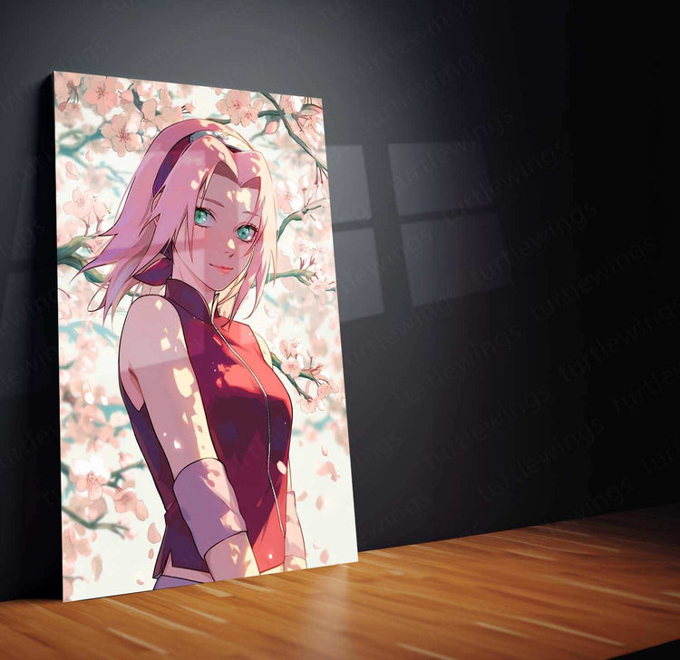 Sakura Haruno Metal Poster – Naruto | Beautiful Ninja Artwork | Inspirational Wall Decor - TURTLEWINGS 