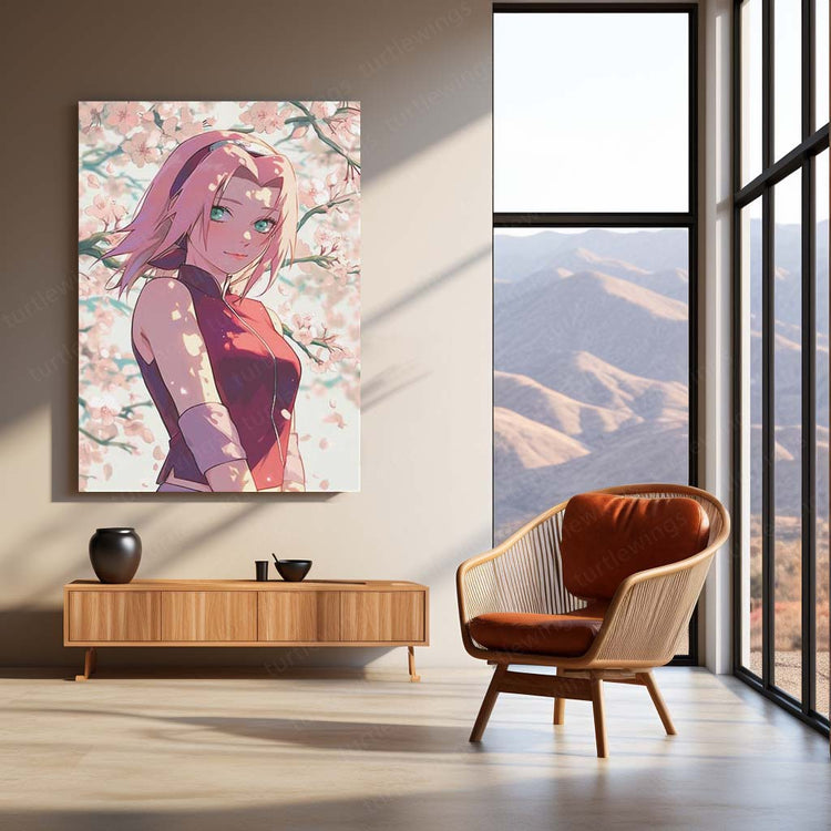 Sakura Naruto Metal Poster | Strong Anime Character | HD Print