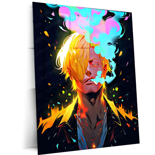 Culinary Adventure - Sanji One Piece Metal Poster | Anime Wall Art | HD Quality