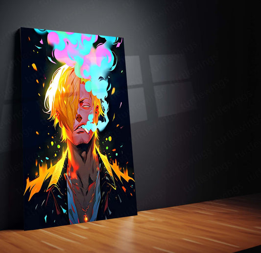 Culinary Adventure - Sanji One Piece Metal Poster | Anime Wall Art | HD Quality