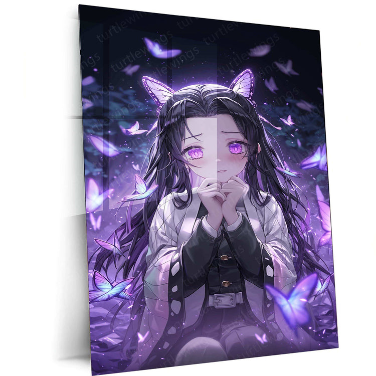 Shinobu Kocho Metal Poster – Demon Slayer | Beautiful Butterfly Hashira Wall Art | Anime Decor 2