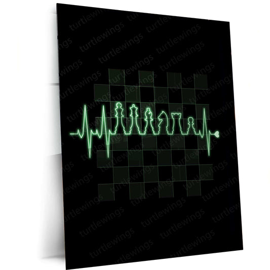 Chess Metal Poster – Strategic & Elegant Wall Art for Thinkers - TURTLEWINGS 