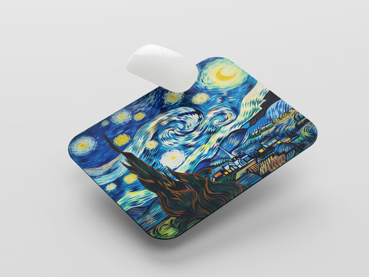 Starry Nights on Your Desk: TurtleWings The Starry Night Mouse Pad – Van Gogh Precision