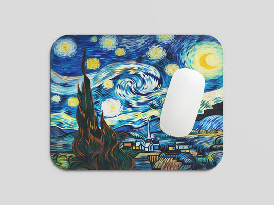 Starry Nights on Your Desk: TurtleWings The Starry Night Mouse Pad – Van Gogh Precision