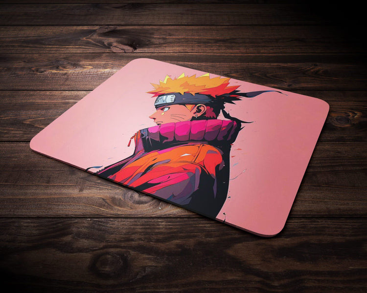 Cherry Blossom Ninja Vibes: TurtleWings NarutoAnime Pink Background Mouse Pad – Anime Precision in Pink