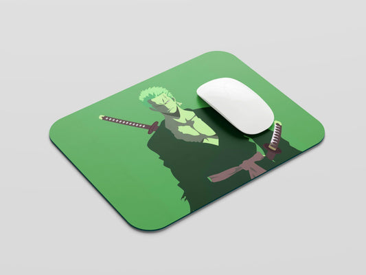 Swordmaster's Bold Stance: TurtleWings Zoro OnePBold Look Mouse Pad – Precision with a Bold Flair!