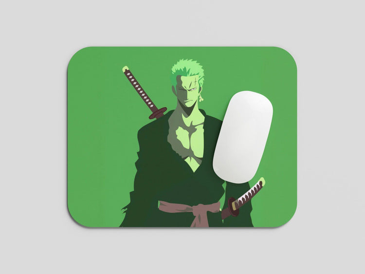 Swordmaster's Bold Stance: TurtleWings Zoro OnePBold Look Mouse Pad – Precision with a Bold Flair!