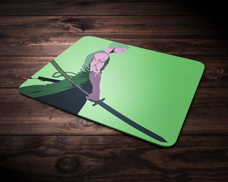 Swordsman's Gaze: TurtleWings Zoro OnePSide Look Mouse Pad – Capture the Intensity of the Swordsman