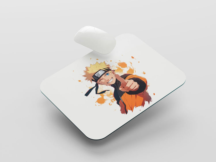 Spread Ninja Vibes: TurtleWings NarutoAnime Smiling Small Mousepad – Anime Joy for Your Desk