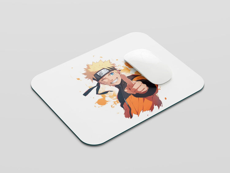 Spread Ninja Vibes: TurtleWings NarutoAnime Smiling Small Mousepad – Anime Joy for Your Desk