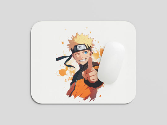 Spread Ninja Vibes: TurtleWings NarutoAnime Smiling Small Mousepad – Anime Joy for Your Desk