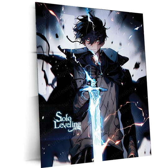 Rise to the Top - Solo Leveling Metal Poster | Manhwa Wall Art | HD Quality